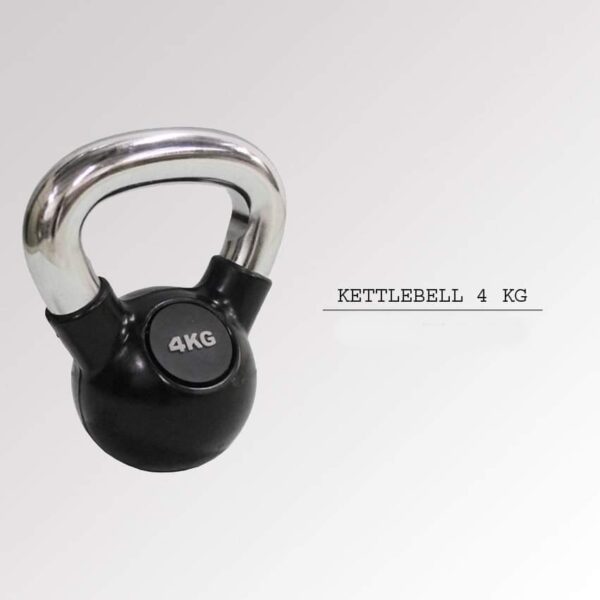 Kettlebell Dumbbell 4KG Black & Silver