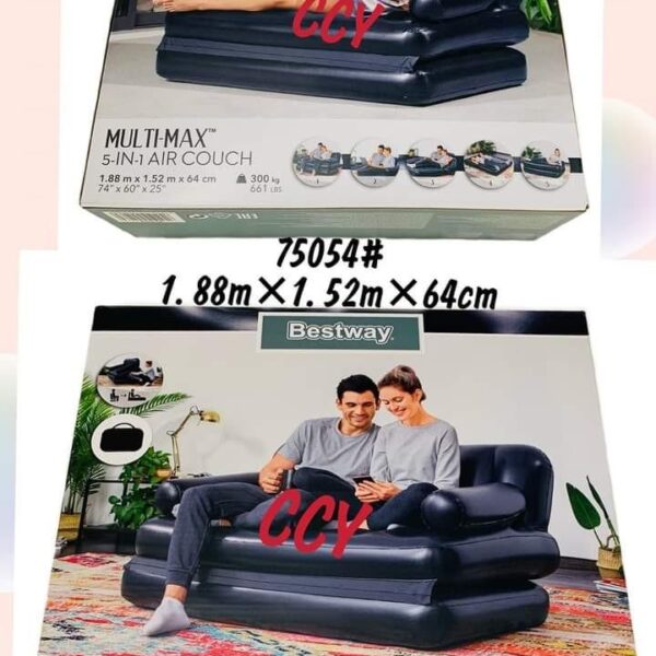 Bestway 5 in 1 Inflatable Sofa Air Bed Couch with Free Electric Pump