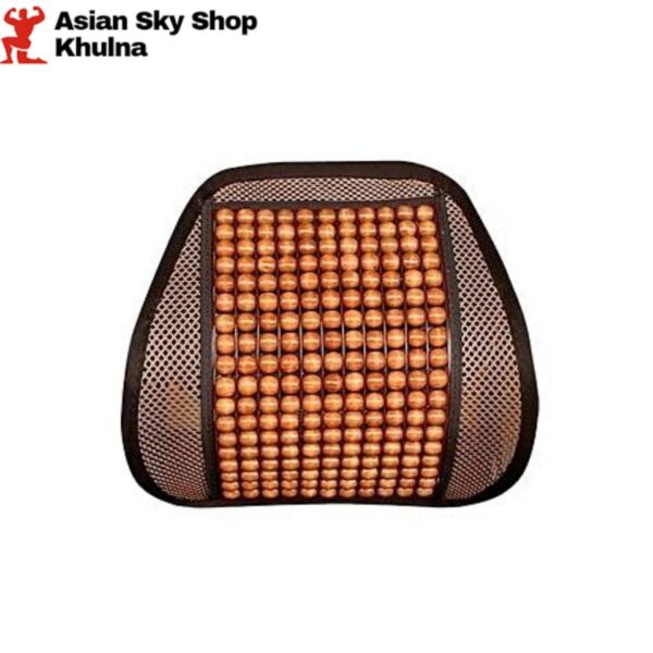 Mesh Ventilation Wooden Back Rest with Elastic and Belt Support For Car Seat
