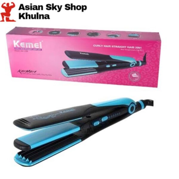 KEMEI 2 in 1 Professional hair straightener