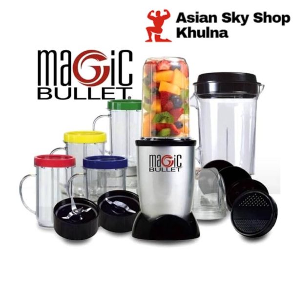 Magic Bullet Blender, Small, Silver, 21 Piece Set