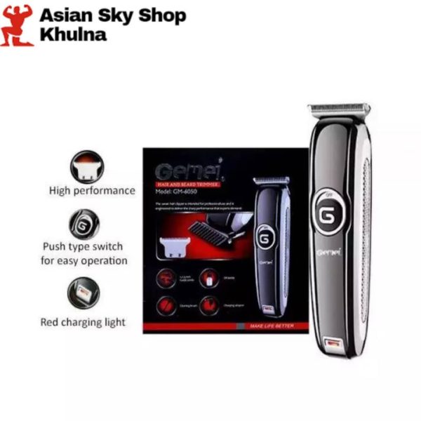 Geemy GM-6050 Professional T-blade Hair Trimmer Electric Beard Trimmer Precision Cutter Hair Clipper