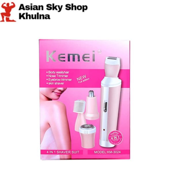 Kemei KM-6637 Multi-functional 4 in 1 Rechargeable Women Body Shaver