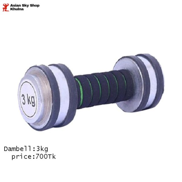 Steel Dumbbell Rubber Grip 3 kg