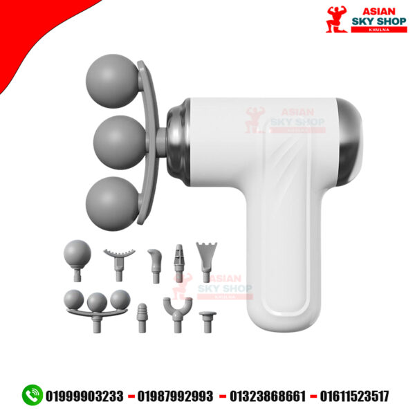 Body Massager Gun LM-130 | Three-Head Fascia Gun with 6 Speed | Deep Muscle Massage