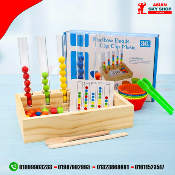 Montessori Rainbow Beads & Color Classification Set