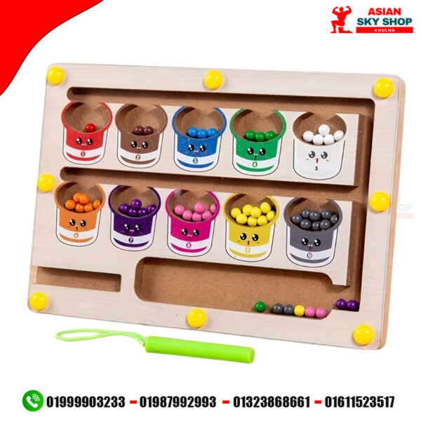 Magnetic Color & Number Maze Board