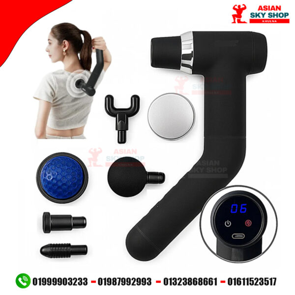 Massage Gun with Detachable Extension Handle for Deep Tissue Muscle Massage