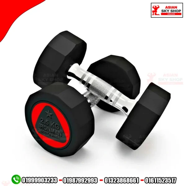 IRON MAN Rubber Dumbbell 2.5 KG