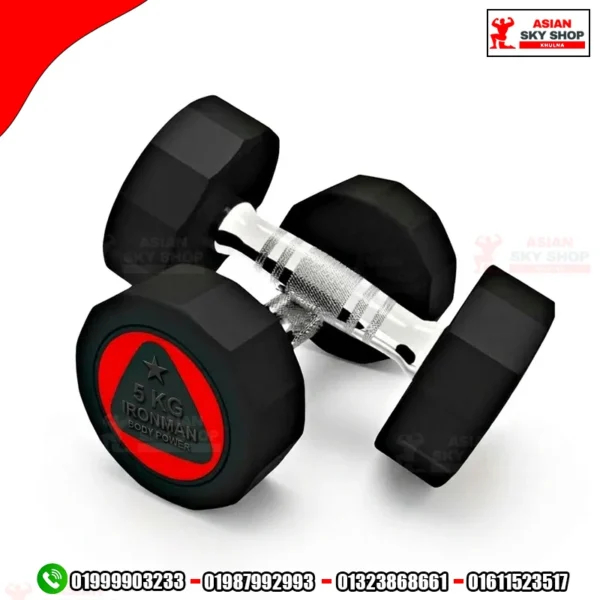 RON MAN Rubber Dumbbell 5 KG