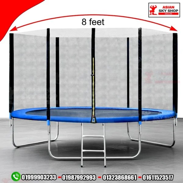8 Feet Premium Quality Trampoline with Safety Net 