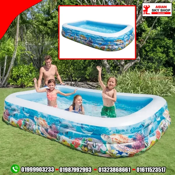Intex Inflatable Large Ocean Design Swimming Pool (10ft x 6ft)