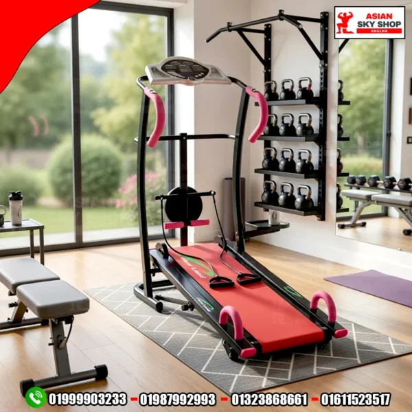 Power Land-786: Ultimate 5-in-1 Multifunctional Manual Treadmill