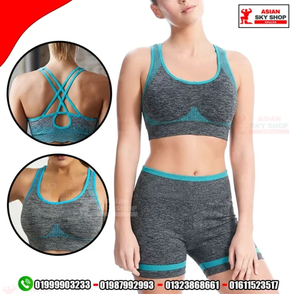 Premium Sports Bra & Yoga Set Strong Support & Backless Design