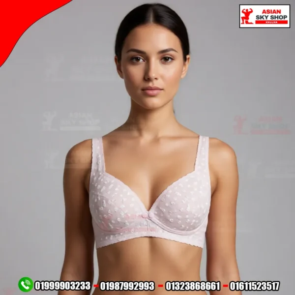 Eibra Premium Floral Embroidered Cotton Comfort Bra