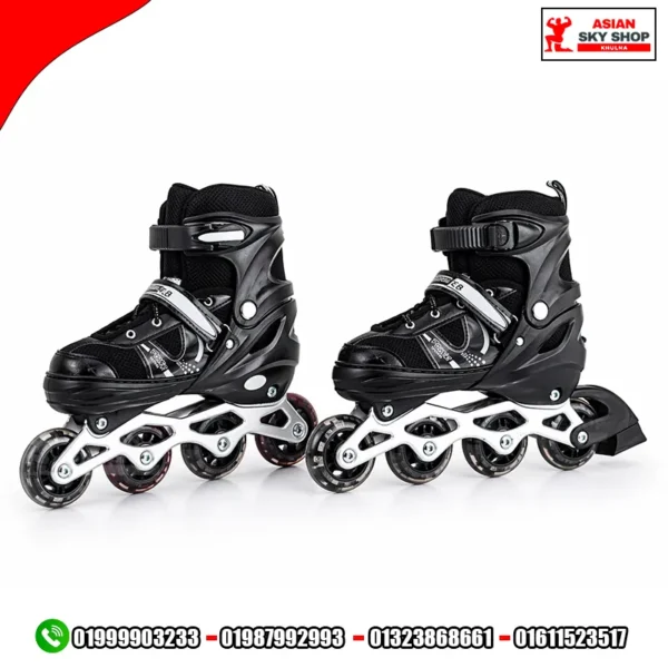 Adjustable Inline Skates black colour