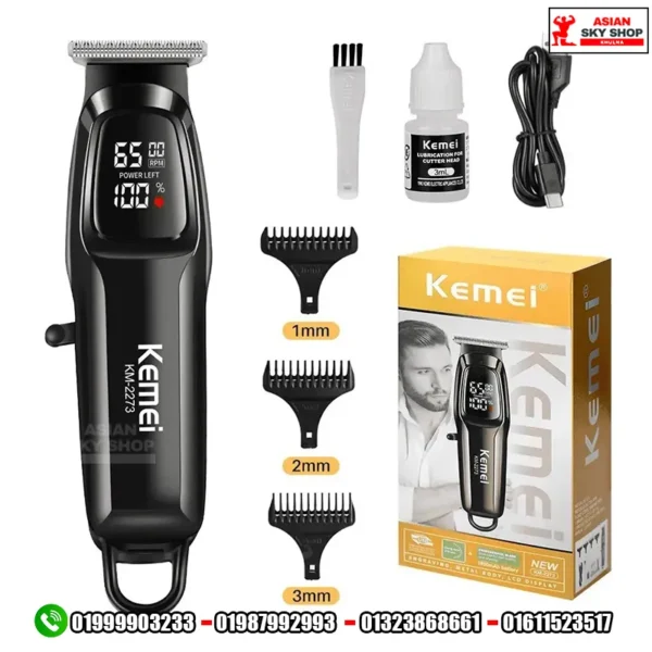 Kemei KM-2273 Professional Rechargeable Hair Clipper & Trimmer