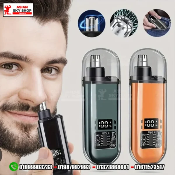 Multi-Functional Nose & Ear Hair Trimmer with Digital Display