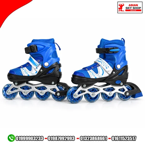 Blue Adjustable Inline Skates