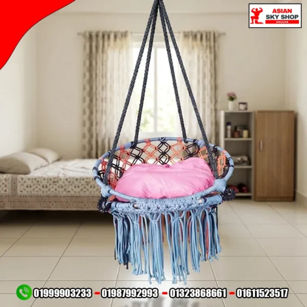 Hand-Knitted Macrame Hanging Swing Chair Kids Size 21