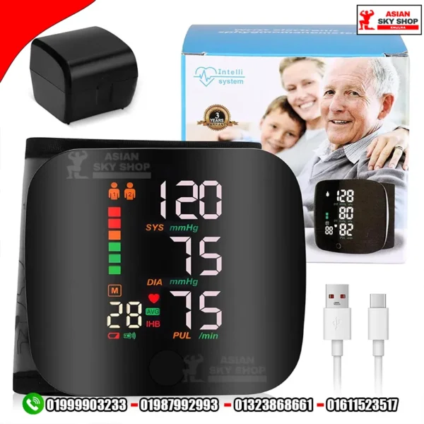 Smart LED Wrist Blood Pressure Monitor