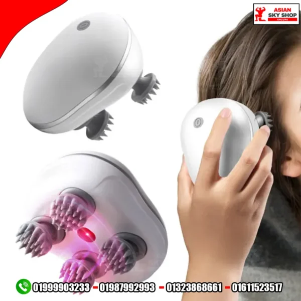Smart Scalp and Head Massager with Red Light Therapy