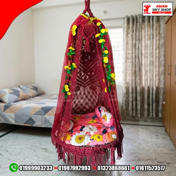 ম্যাক্রাম দোলনা ৩২ ইঞ্চি Macrame Hanging Chair