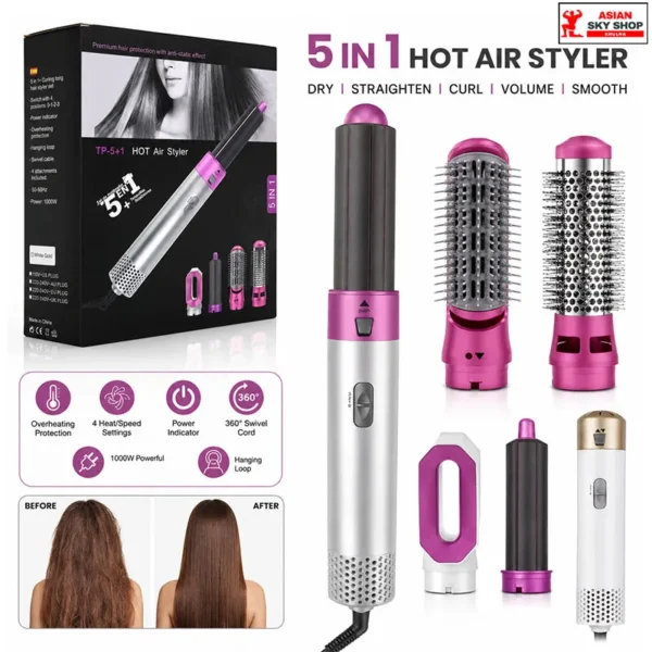 ONE STYLER. INFINITE LOOKS Hot Air Styler (Model: TP-5+1)