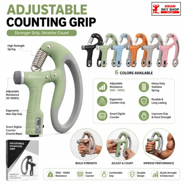 New Sleek Adjustable Counting Hand Grip