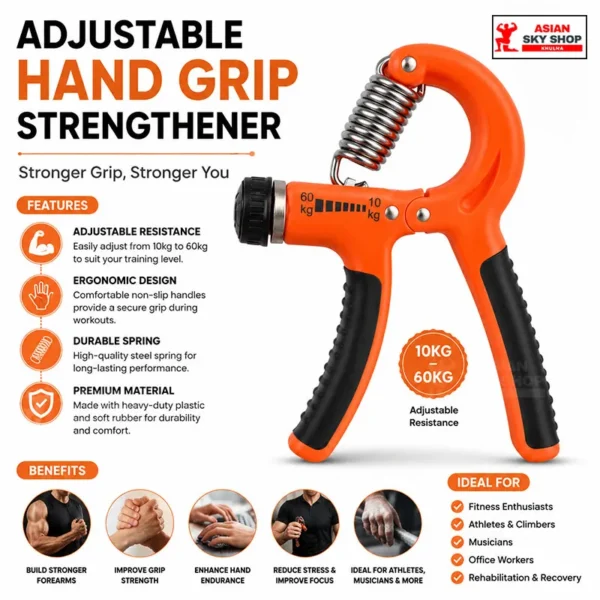 Adjustable Hand Grip Strengthener (10KG - 60KG)
