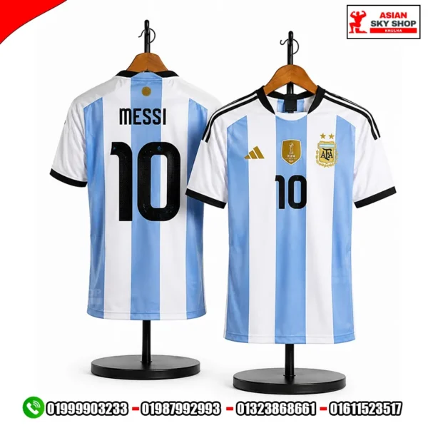 Argentina World Cup Football 2026 Messi Home Jersey (Imported)