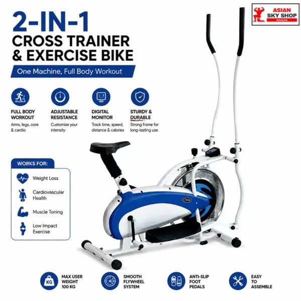 Exercise Bike 8.2TA (2-in-1 Cross Trainer & Exercise Bike)