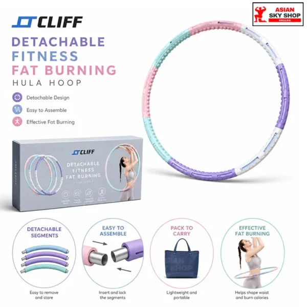 Cliff Detachable Fitness Fat Burning Hula Hoop