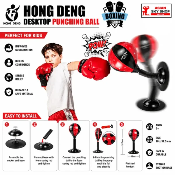 Hong Deng Desktop Punching Ball for Kids