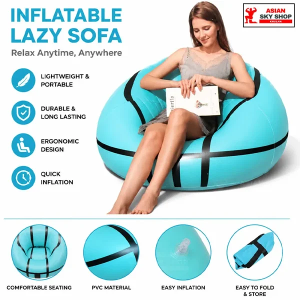 Inflatable Lazy Air Single Sofa Chair Size: 110x110x 85cm