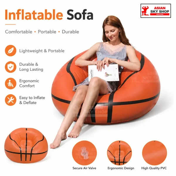 Inflatable Lazy Air Single Sofa Chair Size: 110x110x 85cm
