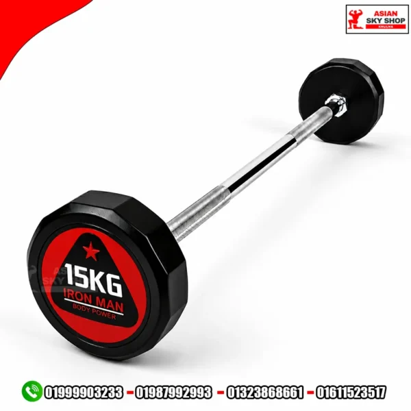 Iron Man Body Power 15KG Fixed Barbell