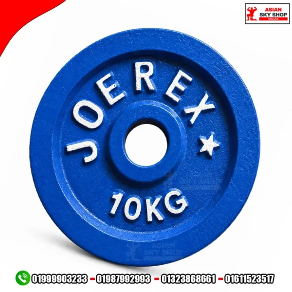 JOEREX Cast Iron Weight Plate 10KG Blue