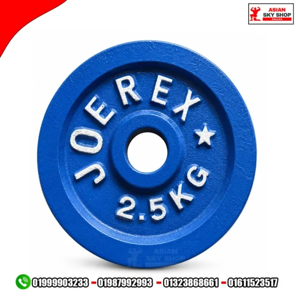 JOEREX Cast Iron Weight Plate 2.5KG Blue