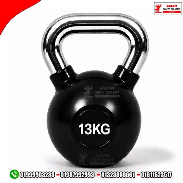 Kettlebell Dumbbell 13 KG-1 Piece Black & Silver
