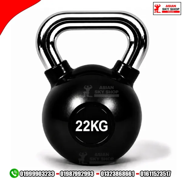 Kettlebell Dumbbell 21 KG-1 Piece Black & Silver