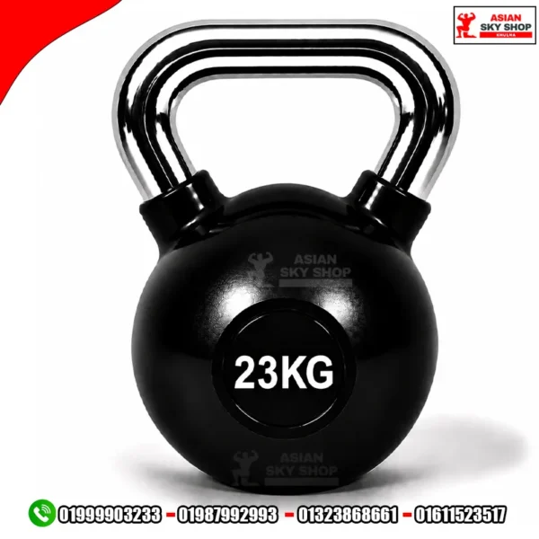 Kettlebell Dumbbell 23 KG-1 Piece Black & Silver