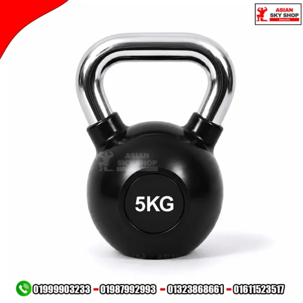 Kettlebell Dumbbell 5 KG-1 Piece Black & Silver