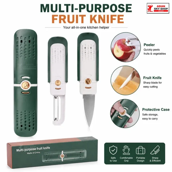 Multi-purpose Fruit Knife & Peeler All-in-One Kitchen Helper 