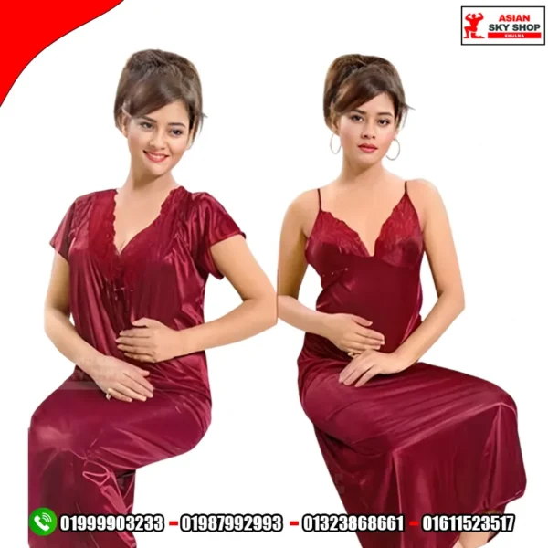 Premium Silk Nighty Set for Women