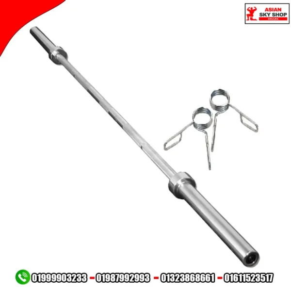 Olympic Straight Bar 4 Feet Silver