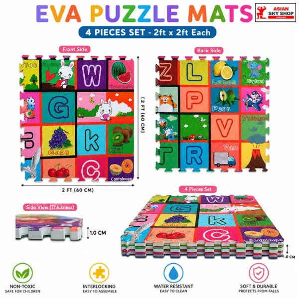 Puzzle Mats (4 Pieces Set) (2ft × 2ft Each) Asian Sky Shop Khulna