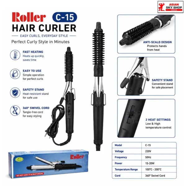 Roller C-15 Hair Curler Asian Sky Shop Khulna