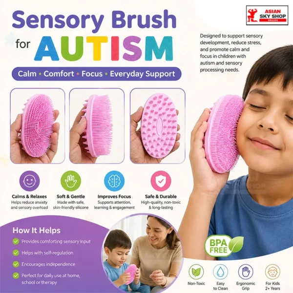 Soft Silicone Bath & Massage Brush Autism & Baby Massage