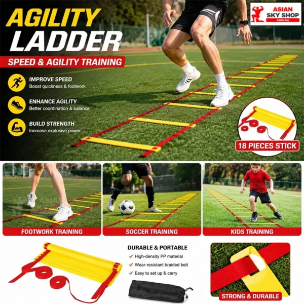 Agility Ladder Speed Training Exercise18 Pieces Stick